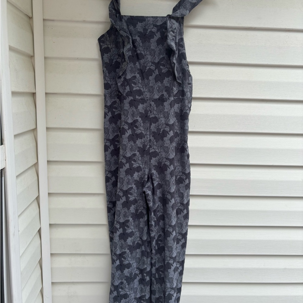PacSun Gray Camouflage Jumpsuit with Thin Straps